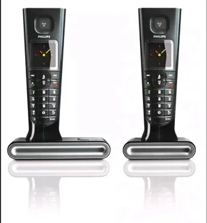 Stylish Philips Landline & Sim Card(Wireless) Cordless Duel Handset