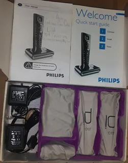 Stylish Philips Landline &amp; Sim Card(Wireless) Cordless Duel Handset