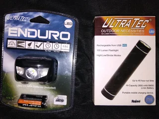 Rechargeable Torch and Headlamp for sale.