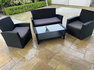 Garden Patio Outdoor Furniture Set - Table + 2 Chair + 2 Seater+ cushions