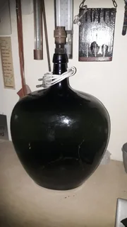 Demijohn bottle (dark green)
