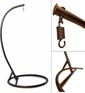 Hanging Patio / Garden / Balcony Swing Chairs - Floral White Cushions