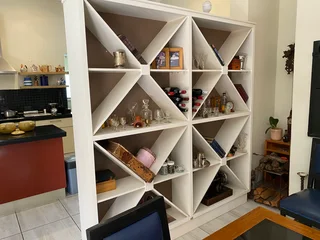 Unique Diamond Shaped Bookshelf / Room Divider