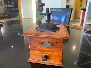 Antique French coffee grinder
