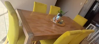 6x Chairs and Wooden Table