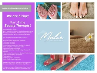 Part Time Beauty Therapist