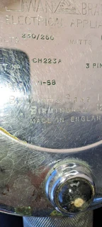 Crome and brass kettle 1958