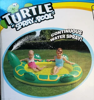 Kids inflatable Turtle Spray fountain pool