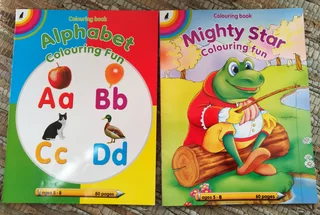 Kids educational colouring books x2