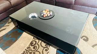 5 seater leather couch for sale available with coffee table and tv stand