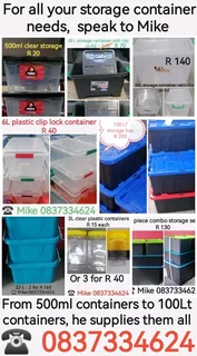 Storage container, small to large