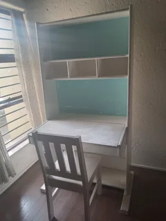 Study desk &amp; bookshelf combo with chair