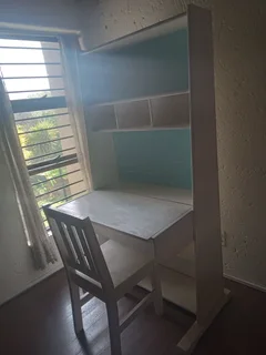 Study desk &amp; bookshelf combo with chair