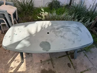 Garden table green plastic
