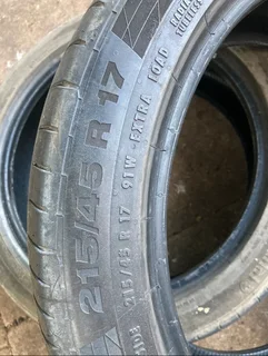 Bargain: 215 45 17 continental tyres x2
