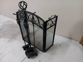 Fire Place Screen &#43; Tool Set