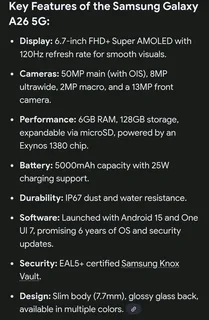 Samsung A26 5G Dual Sim 128GB
