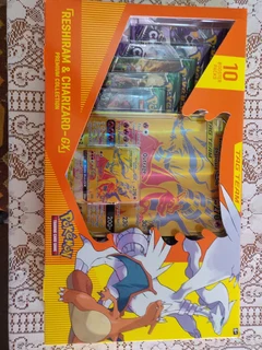 The Pokémon TCG: Reshiram &amp; Charizard-GX Premium Collection box