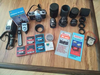 Pentax Asahi Spotmatic Vintage Camera with Lenses, Filters and other accesories