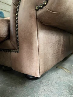 Coricraft Afrique 3 seater full grain leather couch (collection only)