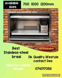 Built in braai grade 304 stainless steel
