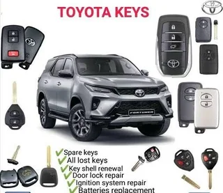 Toyota keys , casings , coding and remotes