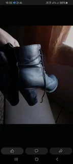 Black Leather ankle Boots for Sale
