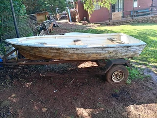 Canoe, boat and trailer for sale