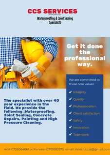 Waterproofing, Paining, Sealing, Concrete Repairs