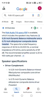 Polk Audio T15 bookshelf speakers