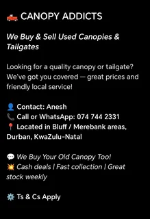 Caddy bakkie slimline canopy