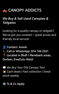 Canopy for Isuzu Gen 6 long wheel base