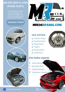 BMW E36 M3 2 Door And 4 Door Spare Parts Available