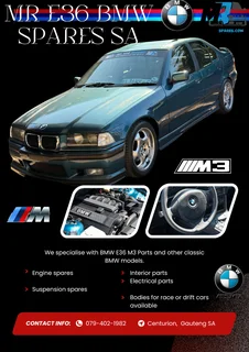 BMW e36 M3 Parts Available for Sale Mr E36 Spares SA