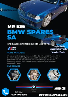 BMW E36 M3 Parts For Sale Mr E36 BMW spares SA