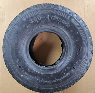 Tyre 3.00 - 4 (260x85). Load 300 LBS (136kg) at 30P.S.I. Cold. Suitable for quads and go carts. New.