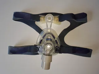 CPAP Resmed Nose Mask with Headgear and Nose Piece. Used. As good as new.