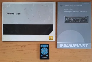 Remote Control for Blaupunkt Helsinki 220 BT. Plus Manual and Audio System for Renault Books.