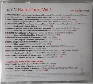 Classical Music CD : Hall of Fame . Top 20. Volume 1 and Volume 2 . Brand new. Sealed.