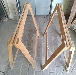 Wooden trestle pine 800mm. Set of two. R499 for the set.