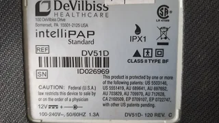 DeVilbiss  IntelliPAP Standard DV51D, complete with Mask, Pipe, Power Cable and carry case. See spec