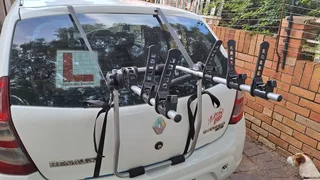 Bike Carrier for 3 bikes. Universal. Fits at the back of any car. Adjustable. Brand new. Free adjust