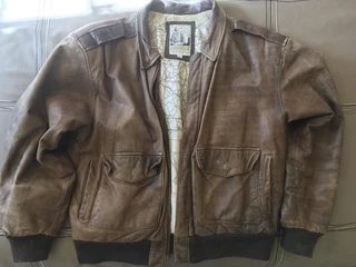 Aero Ryan Italian Leather Bomber Jacket