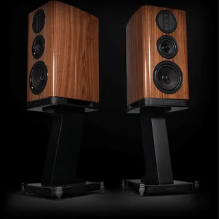 Wharfedale Aura 2 3-Way Bookshelf Speakers with matching stands