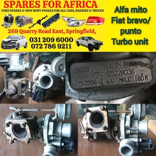 Alfa mito,Fiat bravo/punto turbo unit available &#64; SPARES FOR AFRICA.COUNTRYWIDE DELIVERIES.