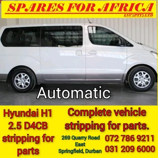 Hyundai H1 D4cb Automatic Diesel Stripping For Parts @ Spares For Africa.countrywide Deliveries
