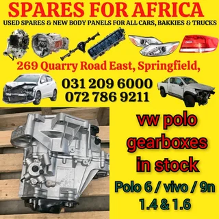 Vw Polo Gearbox For Sale @ Spares For Africa. 1.4 & 1.6 Available.