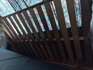 Bed Double Cane -wood