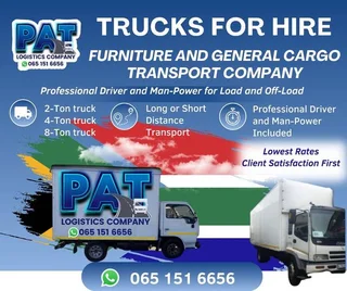 Rooderport truck for hire home furniture removals services