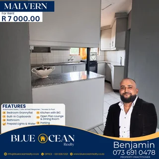 2 bedroom Rental in Malvern with Swimming pool